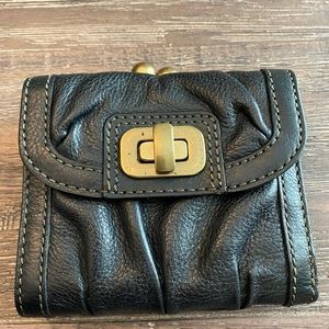 Black leather wallet